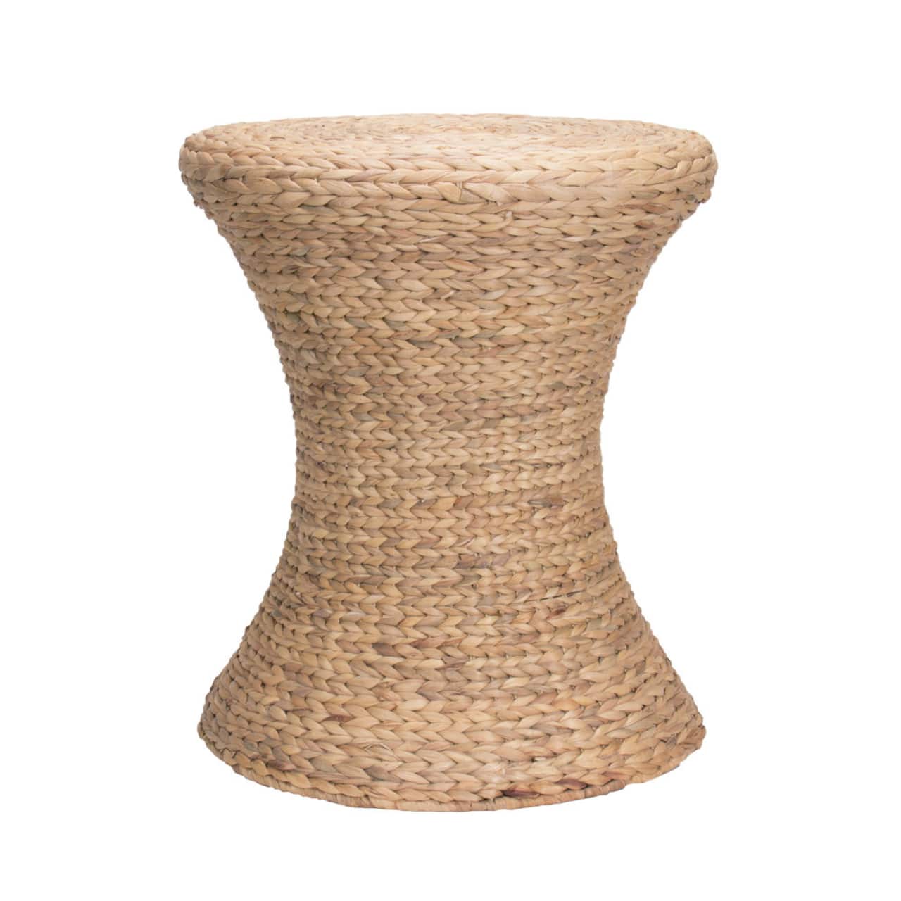 Household Essentials 21" Woven Hyacinth Hourglass End Table